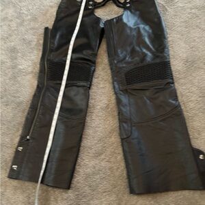 HD black leatger adjustable chaps